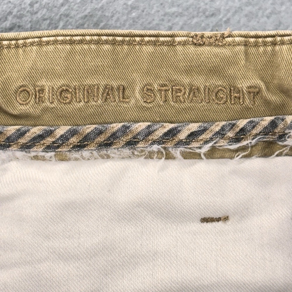 American Eagle Pants Men 36x31 TAG-36x32 Original Straight Flex Beige Workwear - Picture 11 of 13